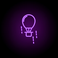 Poster - Aerostat dusk style icon. Elements of Summer holiday & Travel in neon style icons. Simple icon for websites, web design, mobile app, info graphics