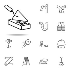 Poster - bricks laying outline icon. Construction icons universal set for web and mobile