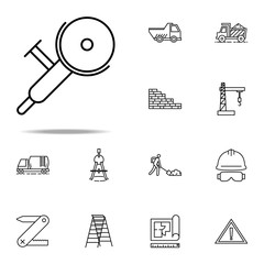 Canvas Print - angle grinder outline icon. Construction icons universal set for web and mobile