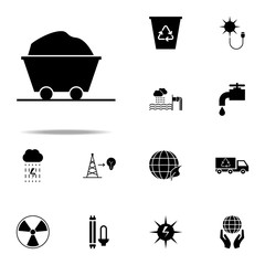 Poster - Cart Carticon. Energy icons universal set for web and mobile