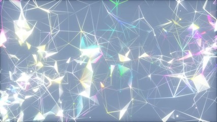 Poster - Rotating multicolored networks.Business data drifting through cyberspace. Available in multiple color options. Seamless loop.