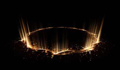Wall Mural - abstract background. motion swirl. glowing circle. bright spiral. glow podium. empty scene. space tu