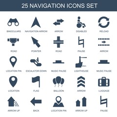 Canvas Print - 25 navigation icons