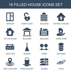 Wall Mural - 16 house icons
