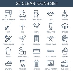 Canvas Print - 25 clean icons