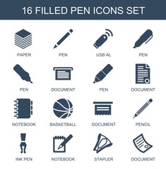 Poster - pen icons