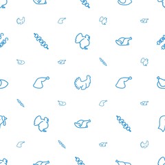 Canvas Print - turkey icons pattern seamless white background