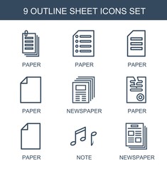 Aufkleber - sheet icons