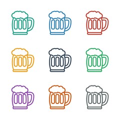 Poster - beer mug icon white background