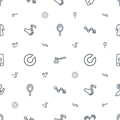 Poster - hand icons pattern seamless white background