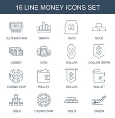 Poster - 16 money icons