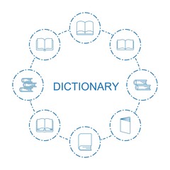 Poster - 8 dictionary icons