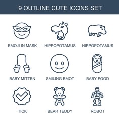 Sticker - 9 cute icons