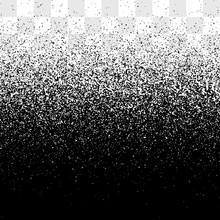 Grunge Gradient Spray Stipple Grain Vector Transparent Background, Black And White Old Noise Texture, Grainy Backdrop Effect Clipart