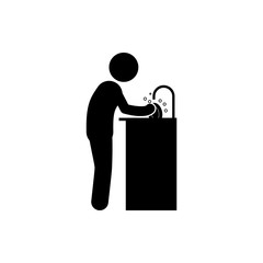 Poster - wash, washing in restaurant icon. Element of dinner in a restaurant illustration. Premium quality graphic design icon. Signs and symbols collection icon for websites