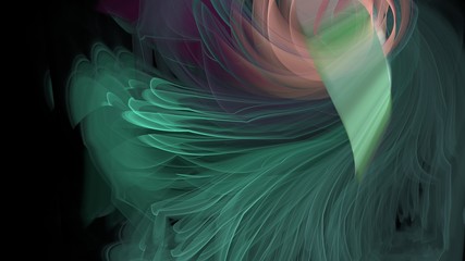 Aufkleber - Fantasy chaotic colorful fractal pattern. Abstract fractal shapes. 3D rendering illustration background or wallpaper
