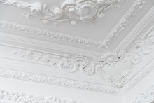 Beautiful Ornate White Decorative Plaster Moldings In Studio