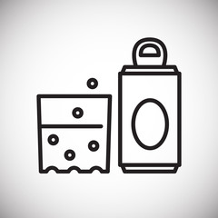 Poster - Fizzy drink icon on white background for graphic and web design, Modern simple vector sign. Internet concept. Trendy symbol for website design web button or mobile app