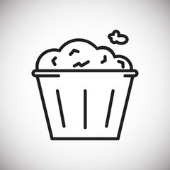 Poster - Popcorn outline icon on white background for graphic and web design, Modern simple vector sign. Internet concept. Trendy symbol for website design web button or mobile app