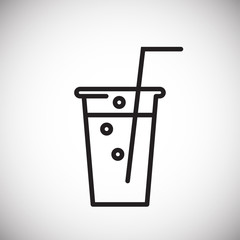 Poster - Fizzy drink icon on white background for graphic and web design, Modern simple vector sign. Internet concept. Trendy symbol for website design web button or mobile app