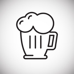 Poster - Beer outline icon on white background for graphic and web design, Modern simple vector sign. Internet concept. Trendy symbol for website design web button or mobile app