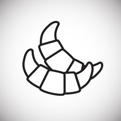 Poster - Croissant outline icon on white background for graphic and web design, Modern simple vector sign. Internet concept. Trendy symbol for website design web button or mobile app