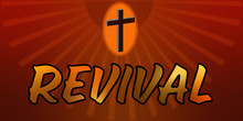 Revival Banner - Rays-red