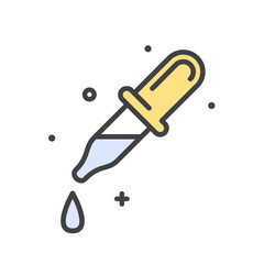 Fototapete - Eyedropper line icon on white background for graphic and web design, Modern simple vector sign. Internet concept. Trendy symbol for website design web button or mobile app