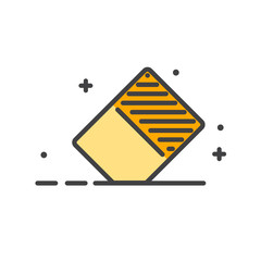 Fototapete - Eraser line icon on white background for graphic and web design, Modern simple vector sign. Internet concept. Trendy symbol for website design web button or mobile app