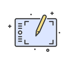 Fototapete - Designer tool line icon on white background for graphic and web design, Modern simple vector sign. Internet concept. Trendy symbol for website design web button or mobile app