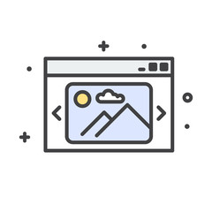 Fototapete - Digital image line icon on white background for graphic and web design, Modern simple vector sign. Internet concept. Trendy symbol for website design web button or mobile app