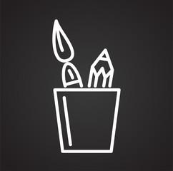 Fototapete - Designer tool line icon on black background for graphic and web design, Modern simple vector sign. Internet concept. Trendy symbol for website design web button or mobile app