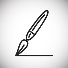 Fototapete - Brush line icon on white background for graphic and web design, Modern simple vector sign. Internet concept. Trendy symbol for website design web button or mobile app