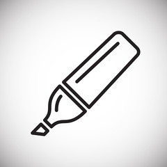 Fototapete - Marker line icon on white background for graphic and web design, Modern simple vector sign. Internet concept. Trendy symbol for website design web button or mobile app