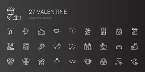 Poster - valentine icons set