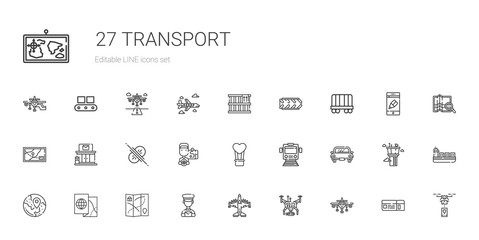 Poster - transport icons set