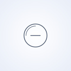 Poster - Minus, vector best gray line icon