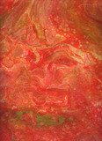 Fototapeta Desenie - abstract art, acrylic painting, paint spots, abstract background, orange color texture, bright background, painting in abstract style, modern art