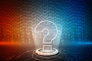 Poster - 2d rendering question mark 
