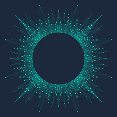 Aufkleber - Artificial Intelligence Logo. Artificial Intelligence and Machine Learning Concept. Vector symbol AI. Neural networks and another modern technologies concepts. Technology sci-fi concept