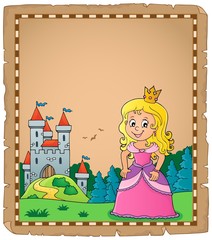 Canvas Print - Princess topic parchment 3