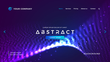 Poster - Futuristic and technology websites background. Dynamic abstract liquid flow particles background. Shining abstract particle flow background. Futuristic background with dots combination.
