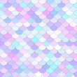 Multicolor backdrop with rainbow scales. Kawaii mermaid princess pattern. Sea fantasy invitation for girlie party.
