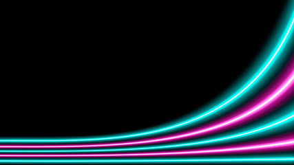 Wall Mural - pink and turquoise neon lights with lots of copy space for text or product display. colorful 80s ret