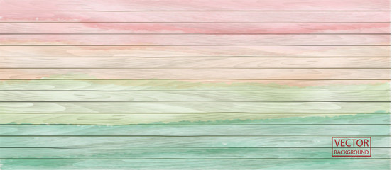 colorful vector wood header in watercolor style on rainbow background. background, horizontal banner