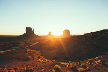 Wall Mural - Monument Valley at sunrise, Arizona, USA