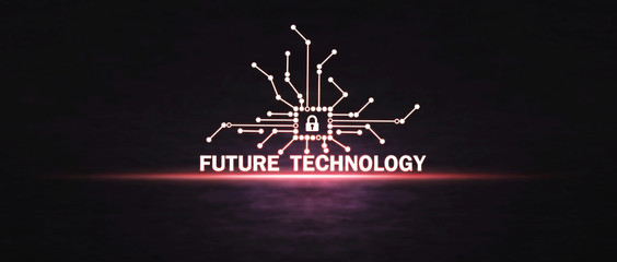 Future technology concept in light.