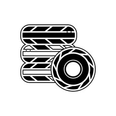 Poster - car wheels icon. Element of Cars service and repair parts for mobile concept and web apps icon. Glyph, flat line icon for website design and development, app development