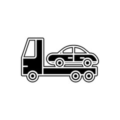 Poster - evacuator icon. Element of Cars service and repair parts for mobile concept and web apps icon. Glyph, flat line icon for website design and development, app development