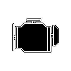 Poster - engine sign icon. element of cars service and repair parts for mobile concept and web apps icon. gly